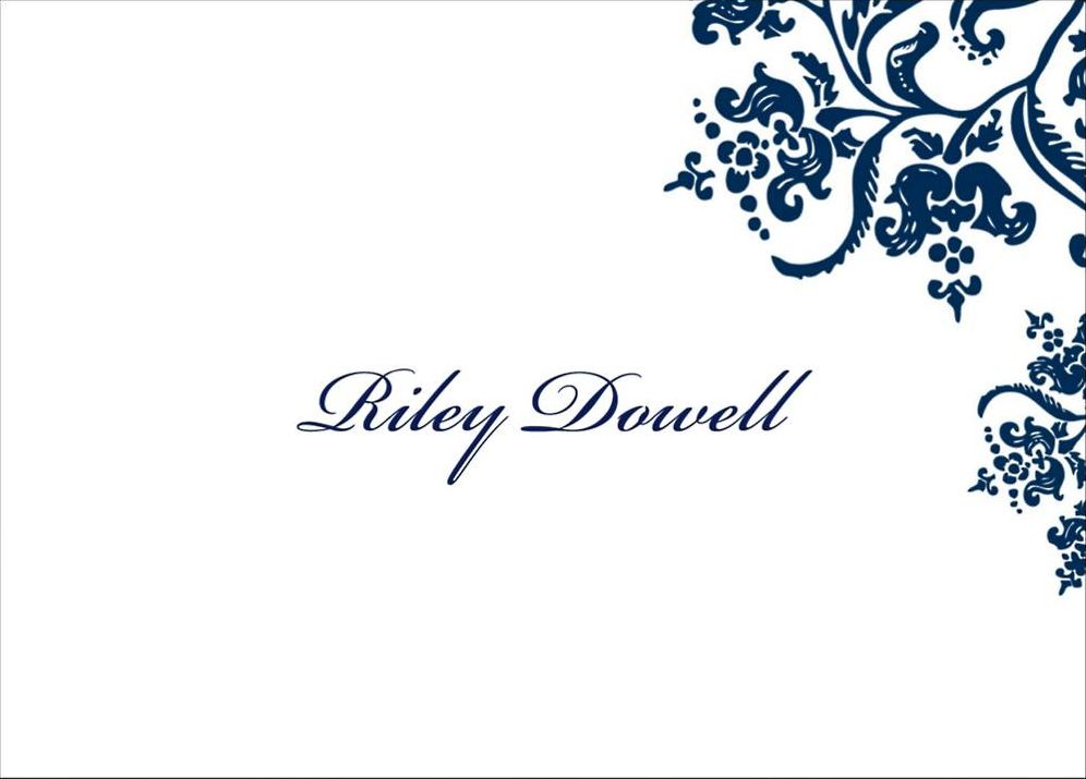 Colonial Stencil 4 Bar Stationery