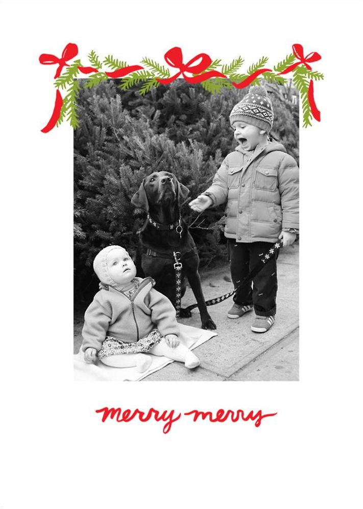 Pine Mantel Photo Card