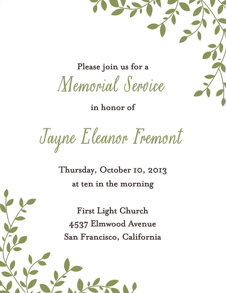 Leaves Invitation