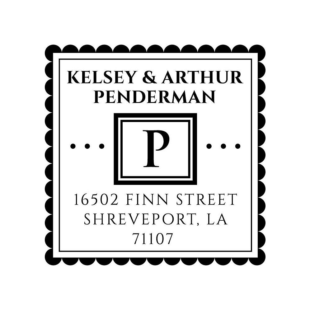 Scallop Edge Custom Stamp
