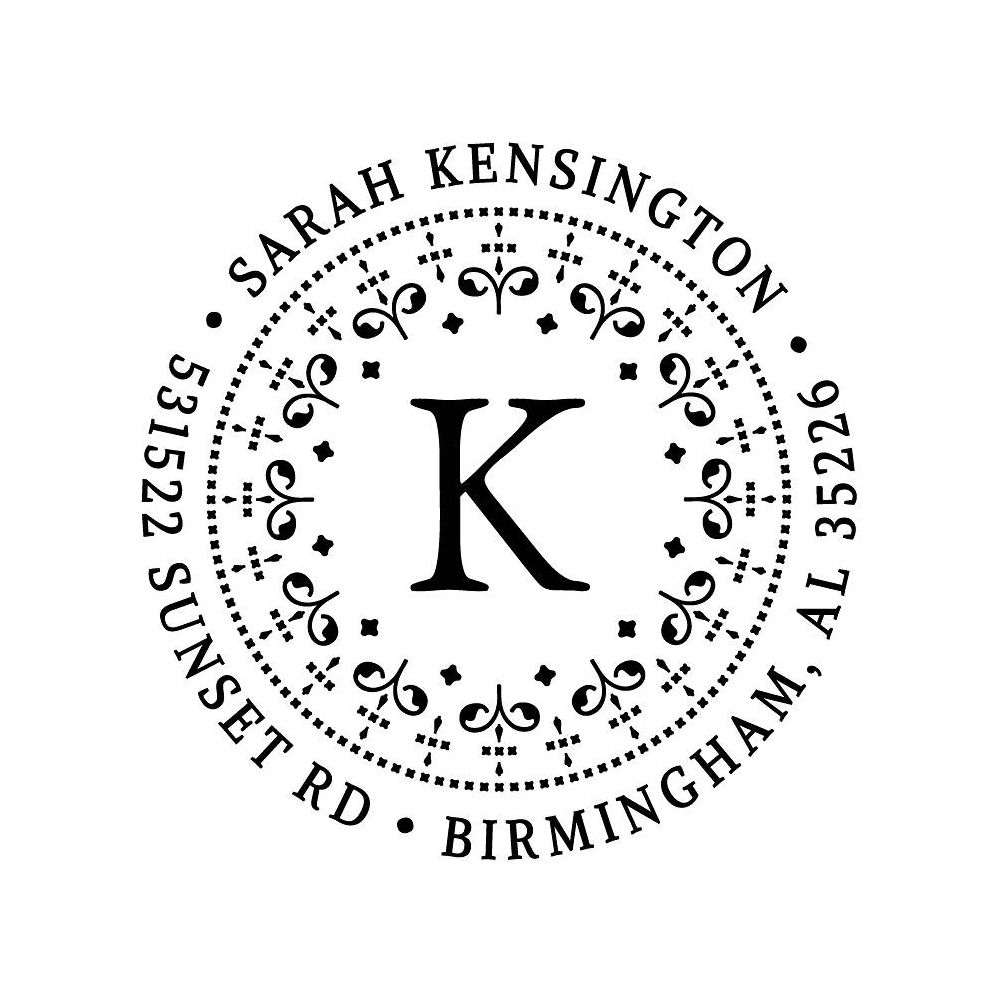 Deco Monogram Custom Stamp Set