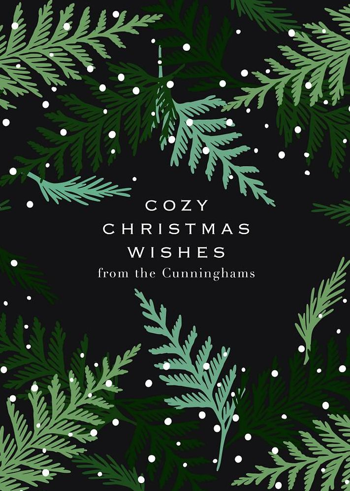 Cedar Branches Holiday Card