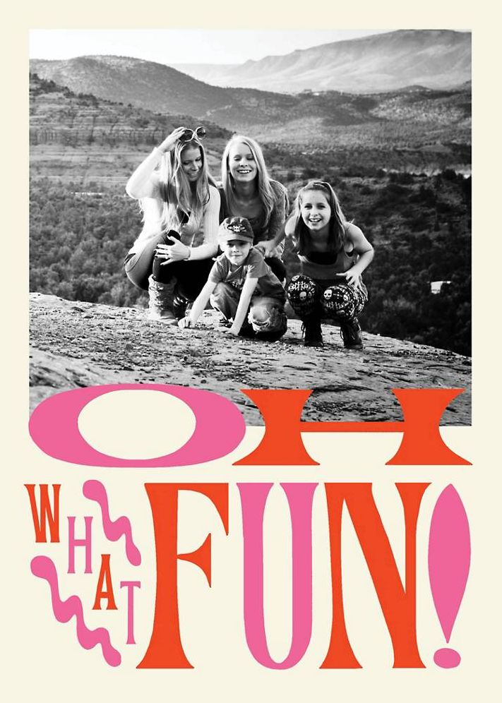 Just for Fun Pink Holiday Photo Card