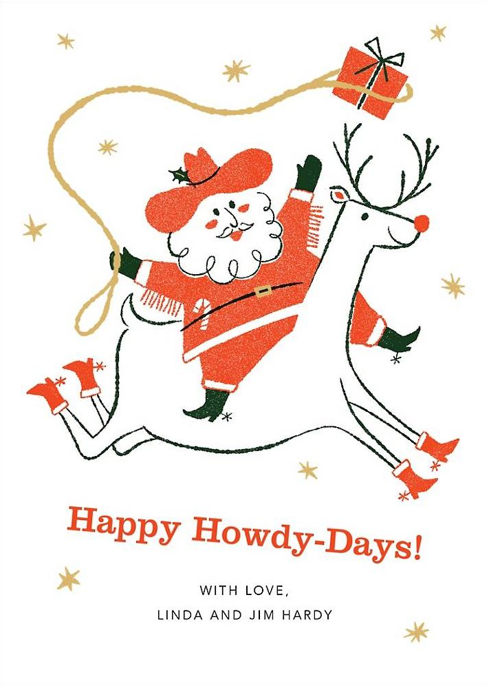 Cowboy Claus Holiday Card