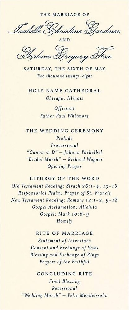Standard Wedding Program Wording African Wedding Program Idea With