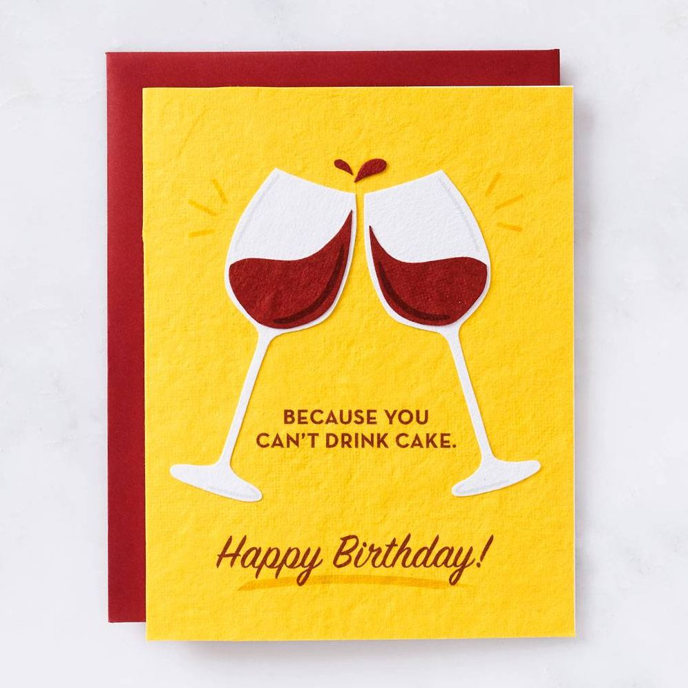 Because You Can't Drink Cake Birthday Card | Paper Source