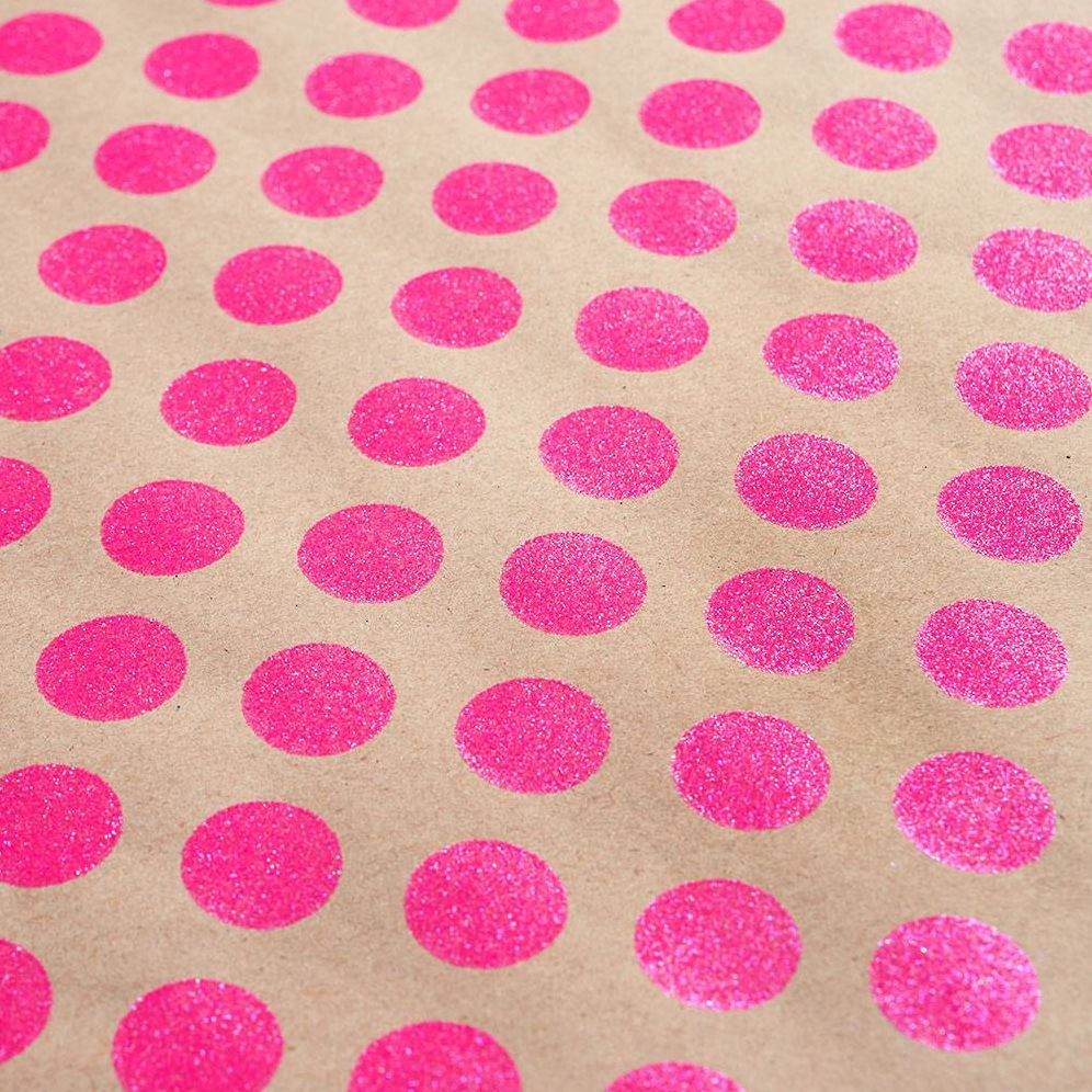 Pink Polka Dot Wrapping Paper