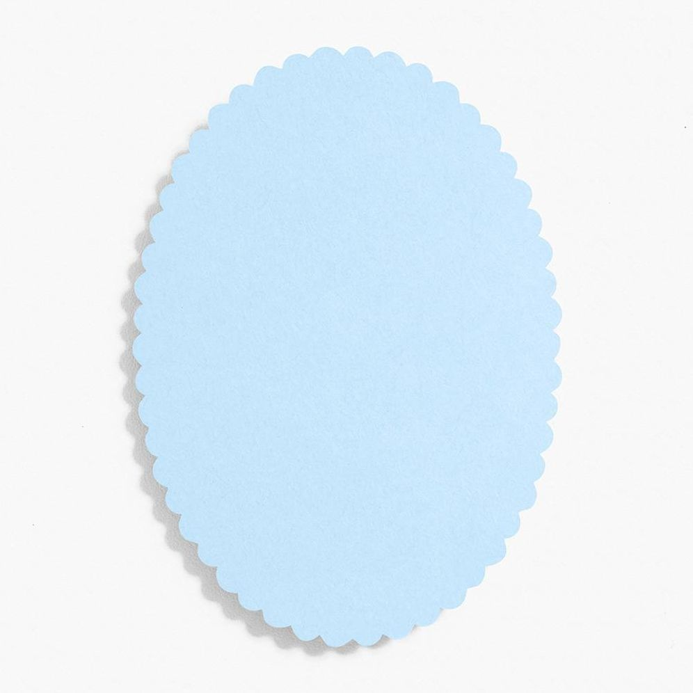 Scallop 4 Bar Bluebell Oval Cards