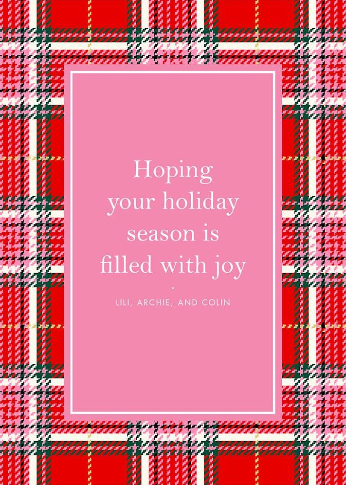 Holiday Plaid Greeting Card