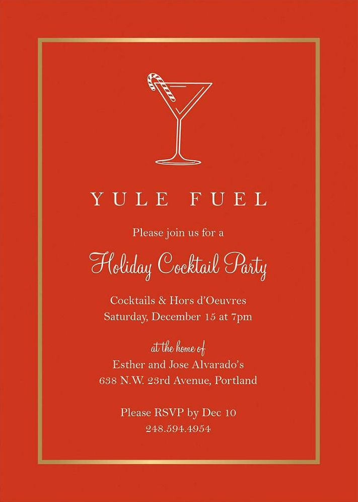 Yule Fuel Foil Party Invitation