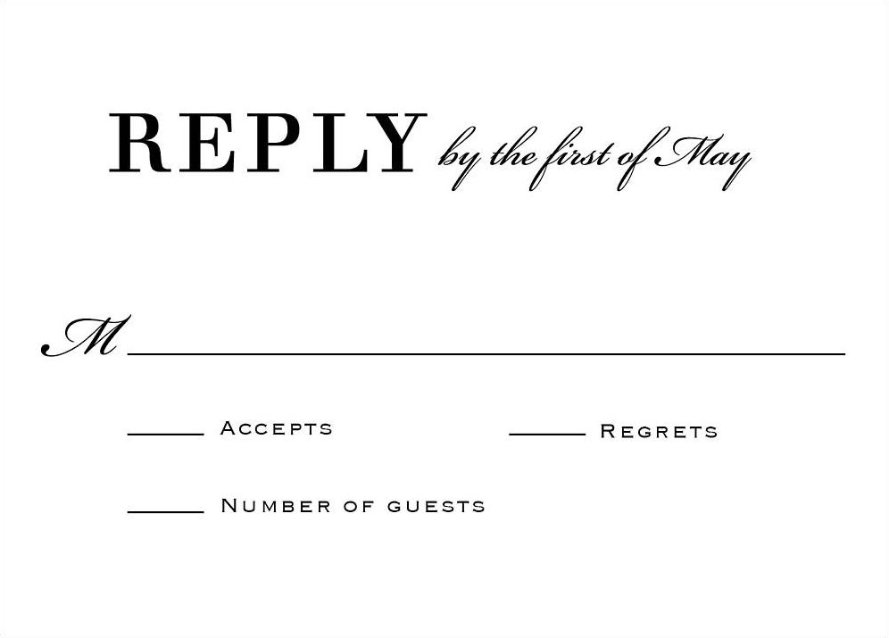 Chandelier Wedding Response Card