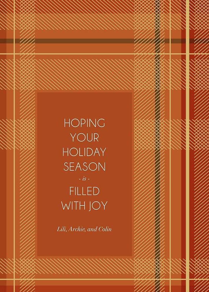Sparkling Tartan Holiday Card