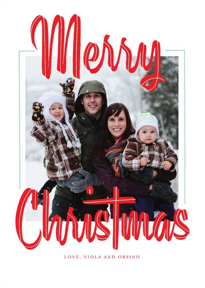 Retro Holidays Photo Card