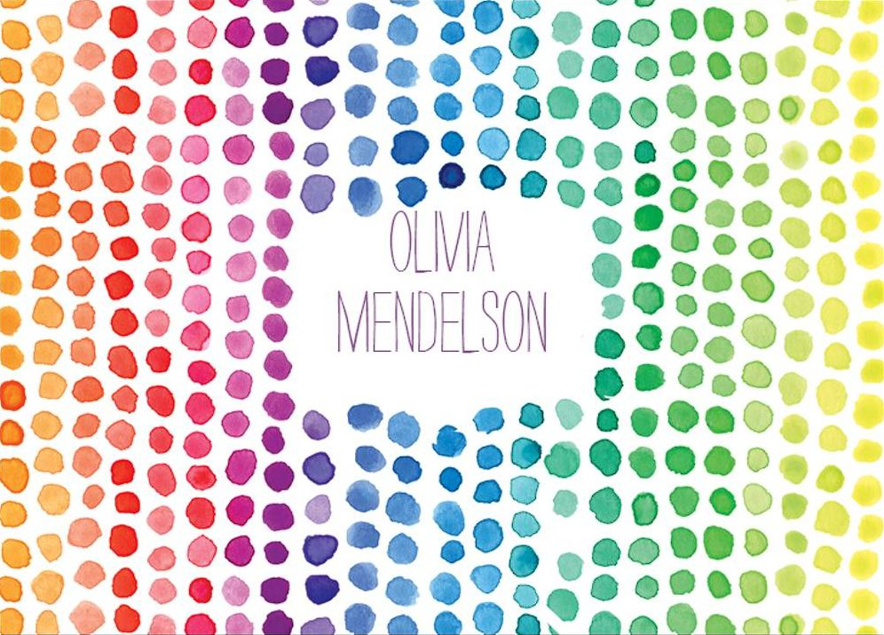 Rainbow Dots Stationery