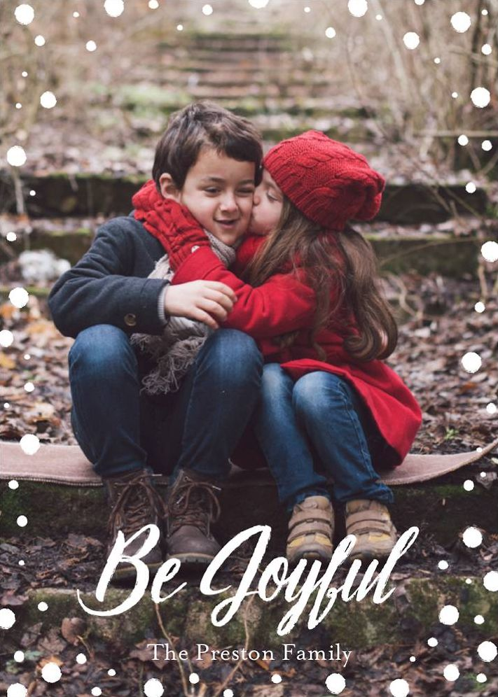 Joyful Snow Holiday Photo Card