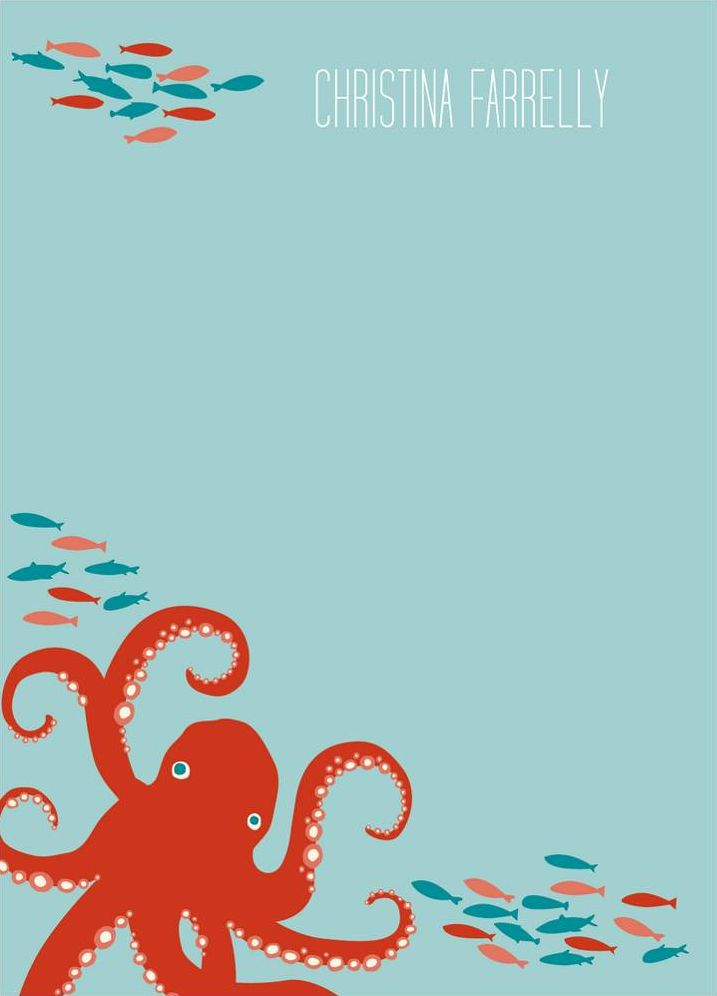 Octopus A6 Stationery