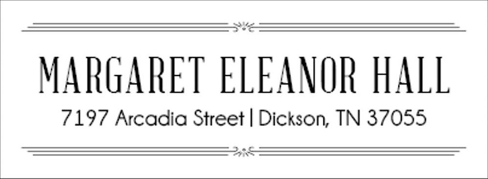 Deco Return Address Label