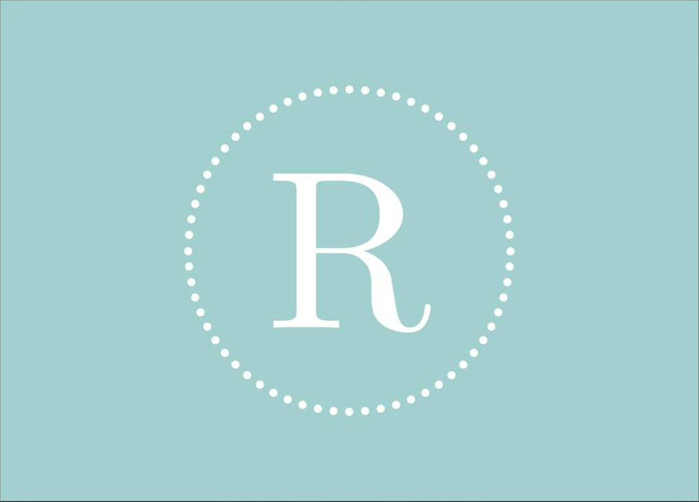 Dotted Circle Monogram 4 Bar Stationery