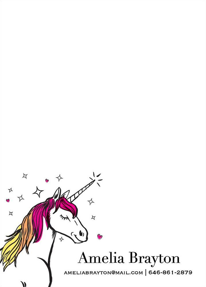 Unicorn A6 Stationery