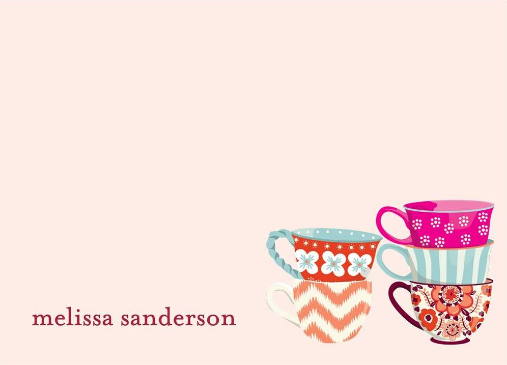 Tea Cups A6 Stationery