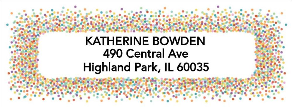 Colorful Confetti Return Address Label