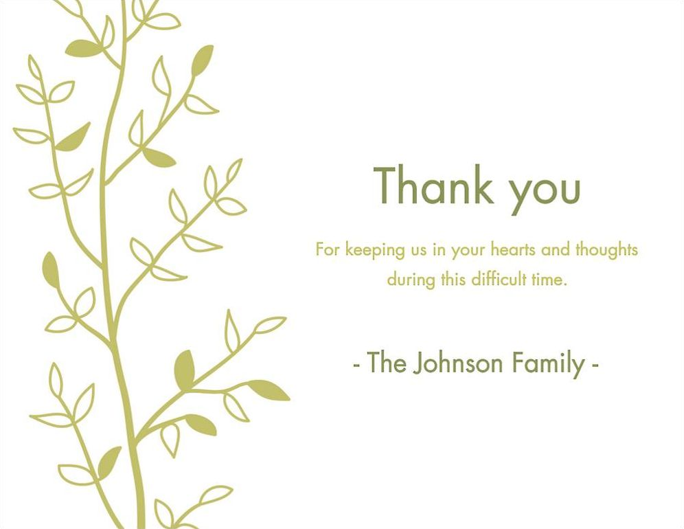 Branch Sympathy Card