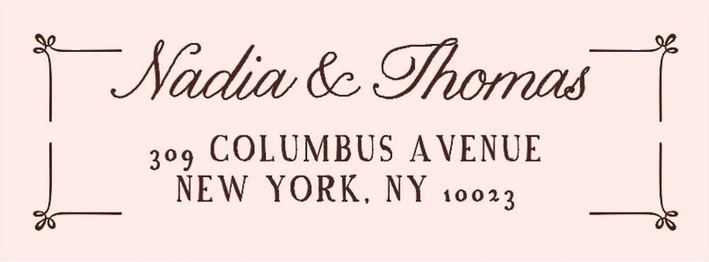 Modern Blush Return Address Label