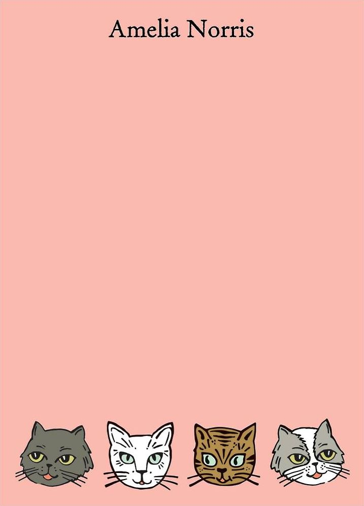 Cats A6 Stationery