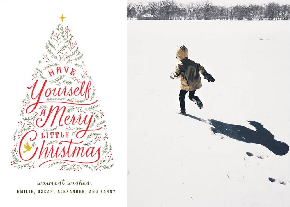 Written in Tinsel Photo Card