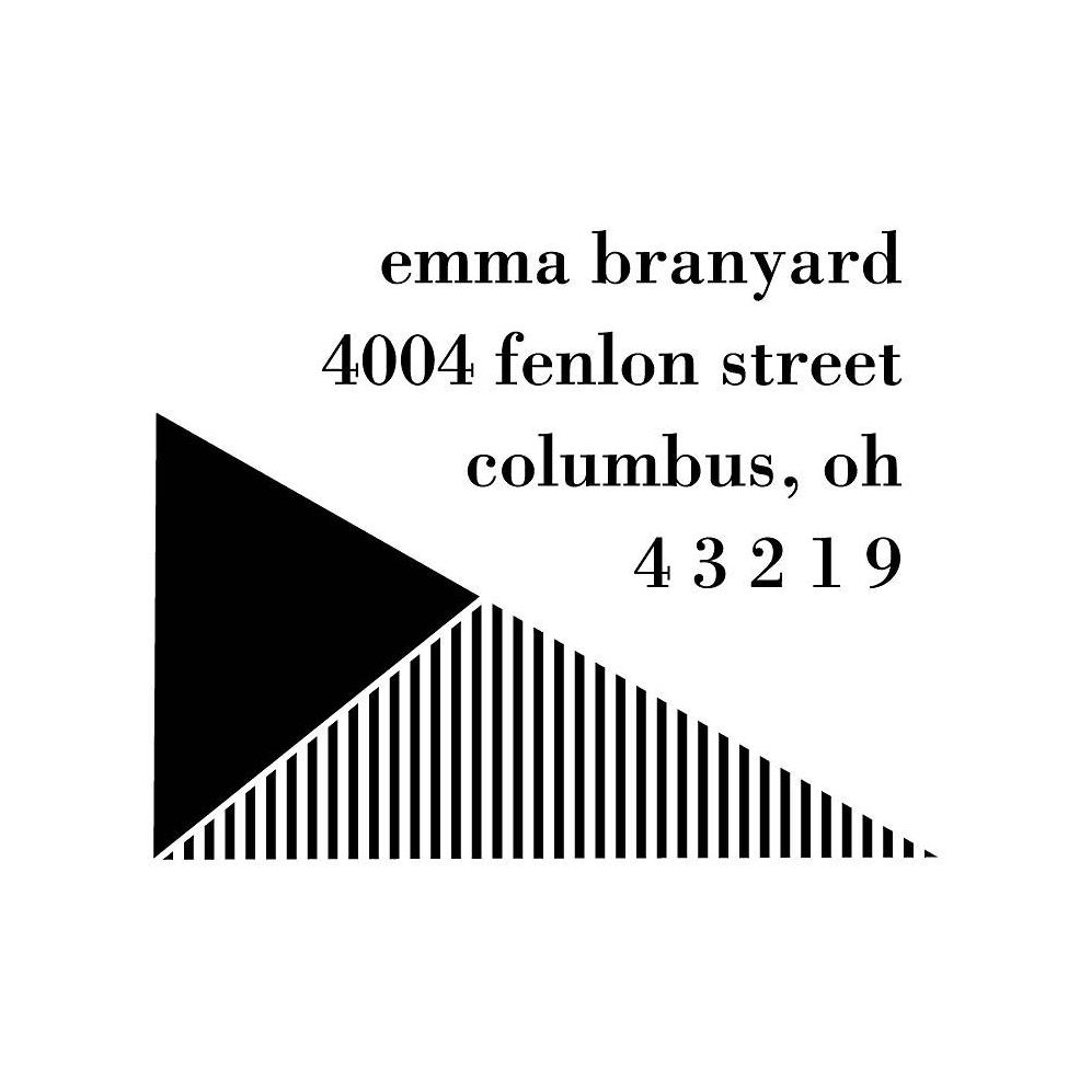 Deco Triangle Custom Stamp