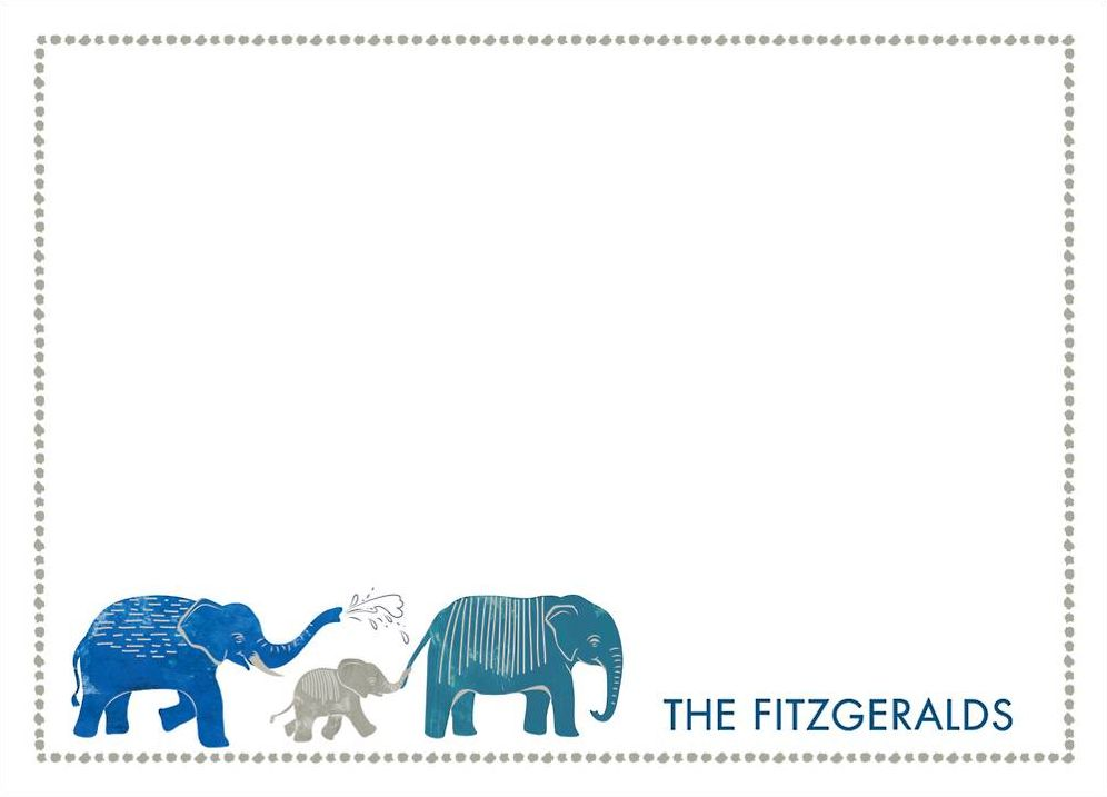 Elephants A6 Stationery