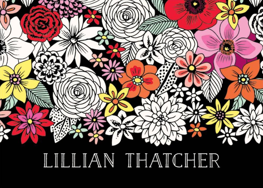 Color Pop Floral 4 Bar Stationery
