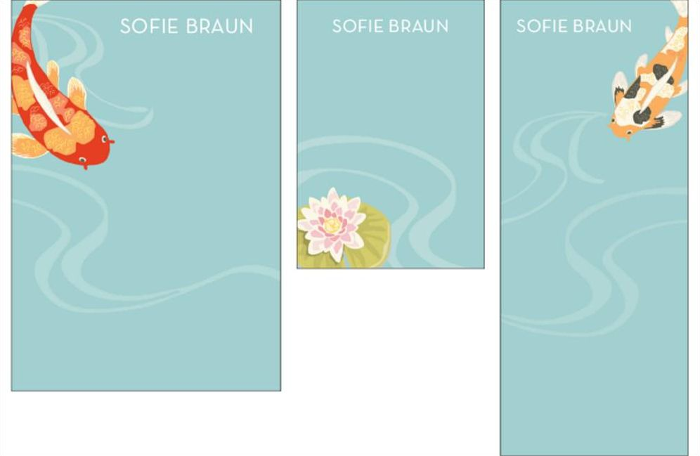 Koi Mixed Personalized Notepads