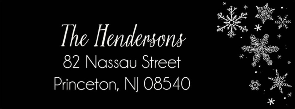 Snowflake Splatter Return Address Label
