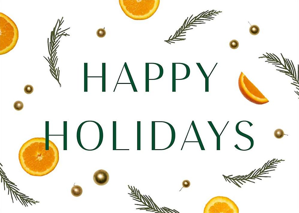 Orange Potpourri Holiday Photo Card