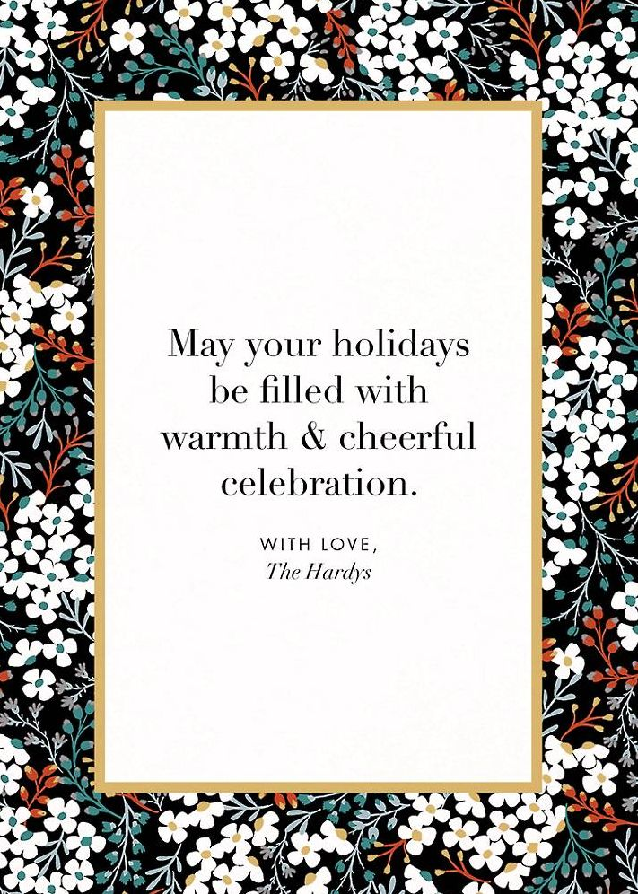 Winter Blooms Holiday Card