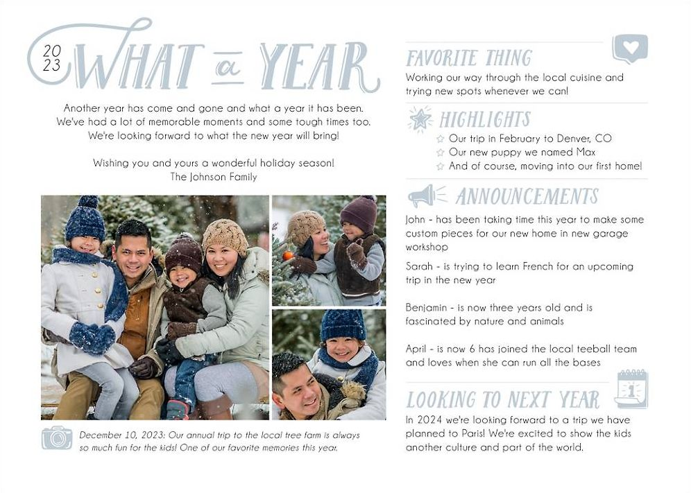 What A Year Horizontal Holiday Photo Card