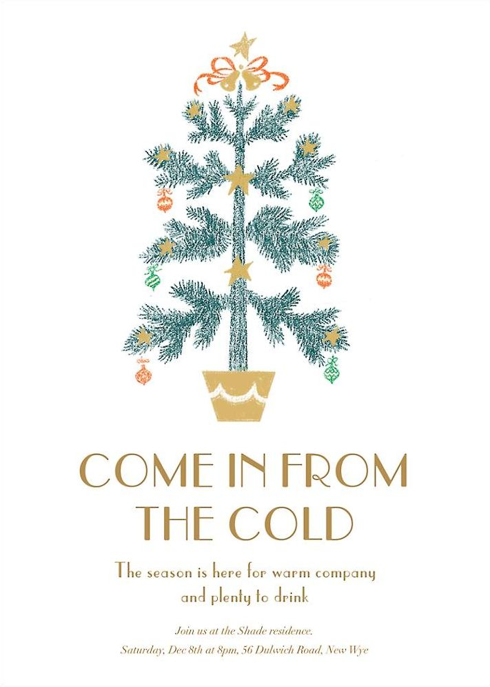 Bells and Ribbons Holiday Card