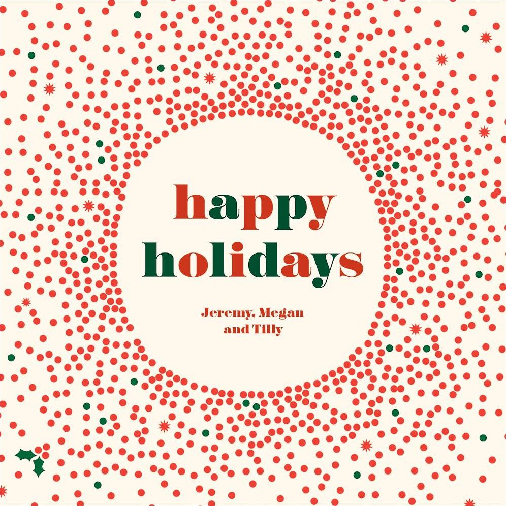 Reverse Snow Globe Holiday Card