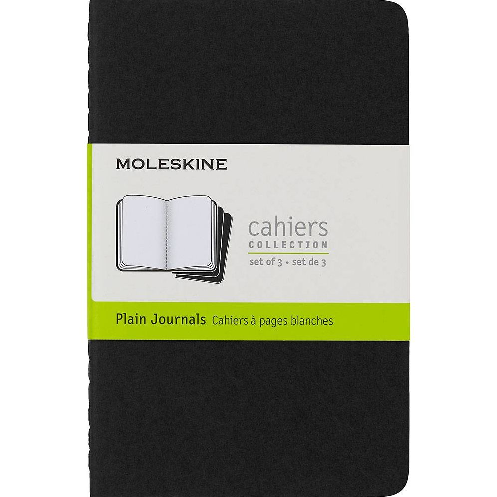 Moleskine Pocket Plain Cahier Journal Set - Black