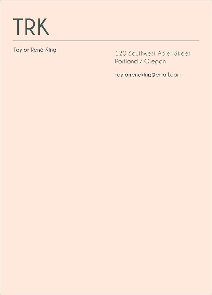 Left Aligned Stationery