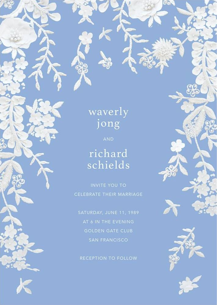 Fleurs d'Alençon Wedding Invitation