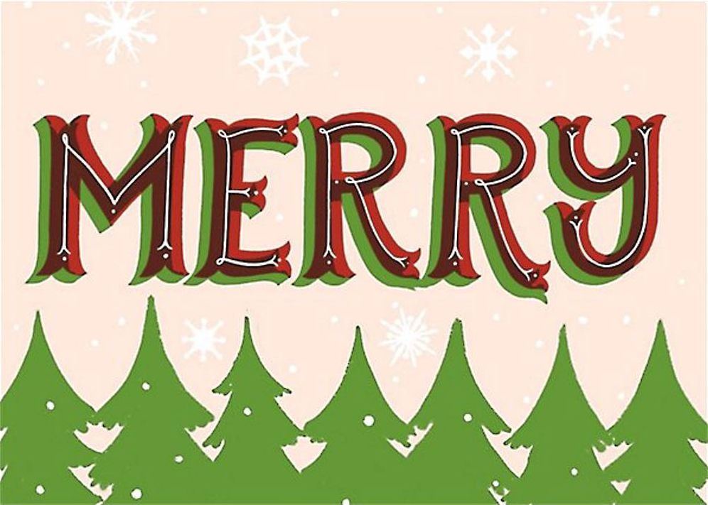 Merry Trees Holiday Photo Card