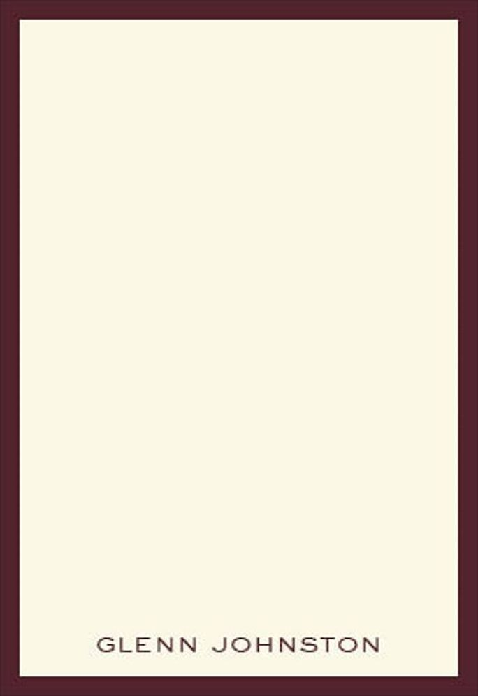 Oxblood Framed Personalized Notepad Set