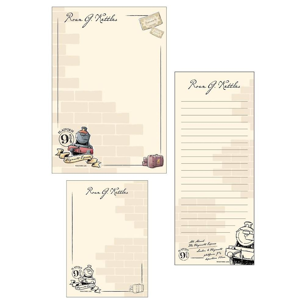Hogwarts Express Platform 9 3/4 Watercolor Harry Potter Mixed Personalized Notepads