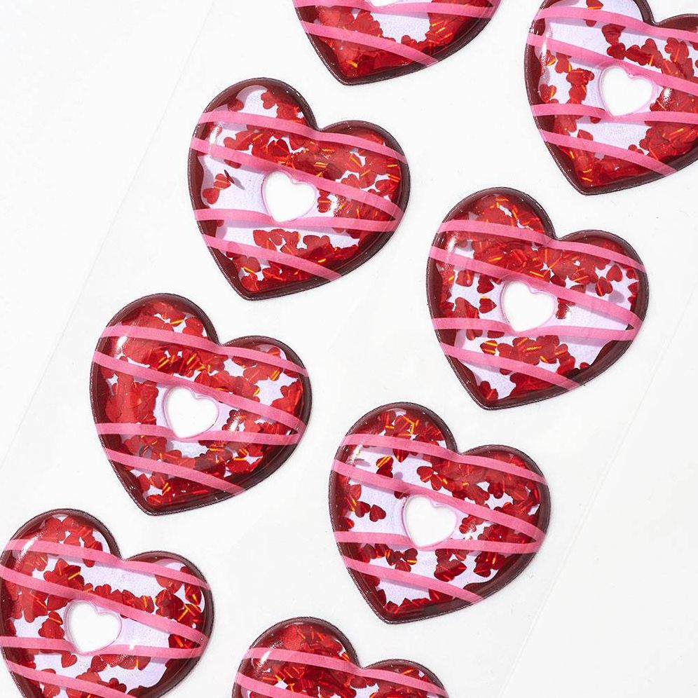 Heart Donut Shaker Stickers