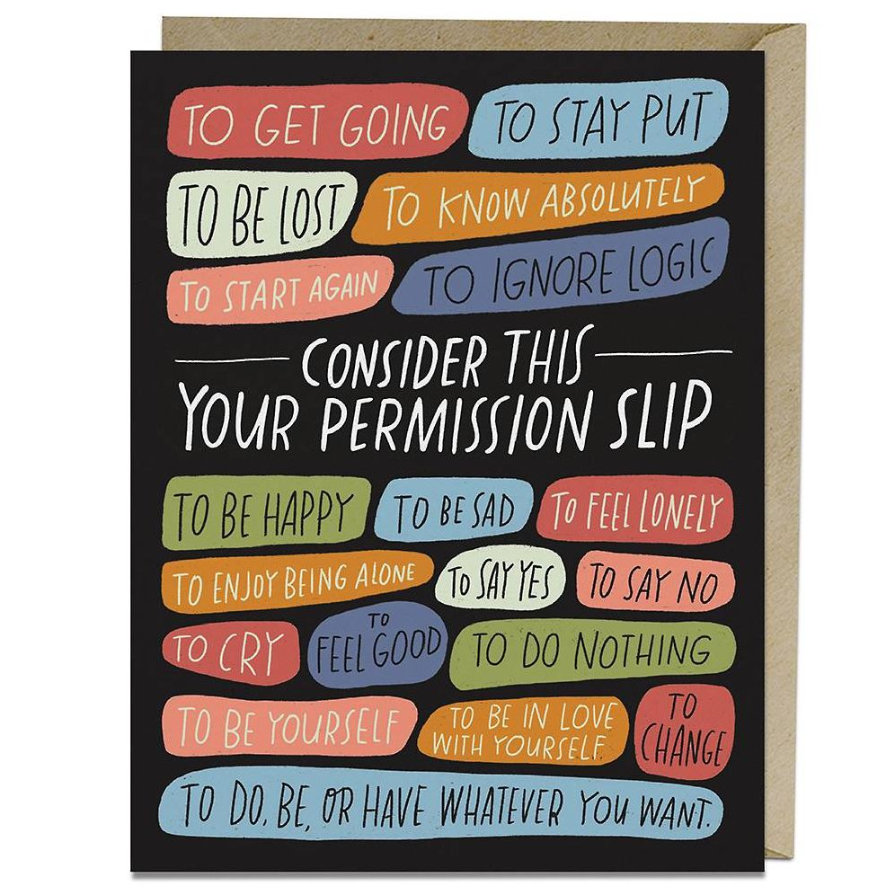 Permission Slip Greeting Card