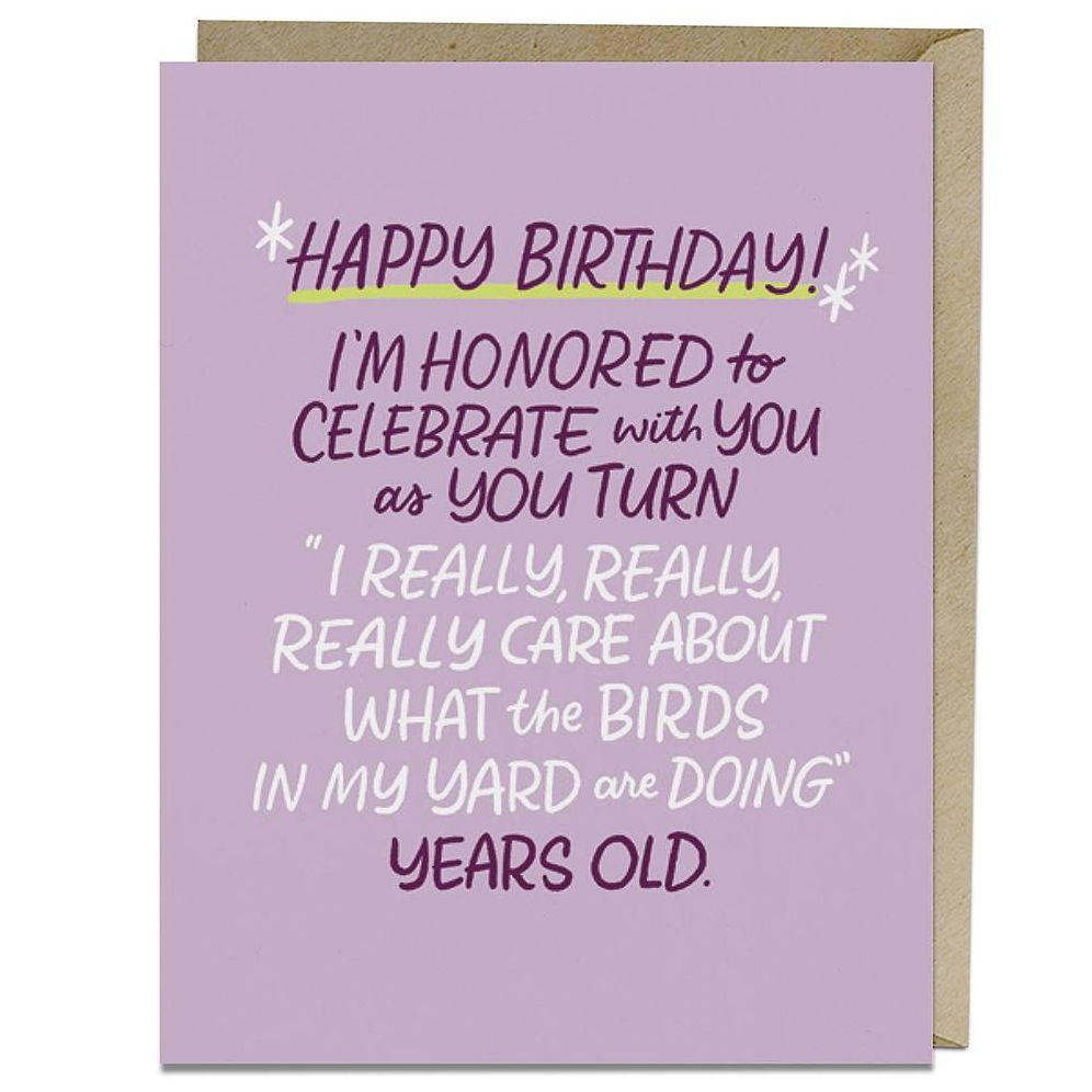 Care About Birds Years Old Birthday Card