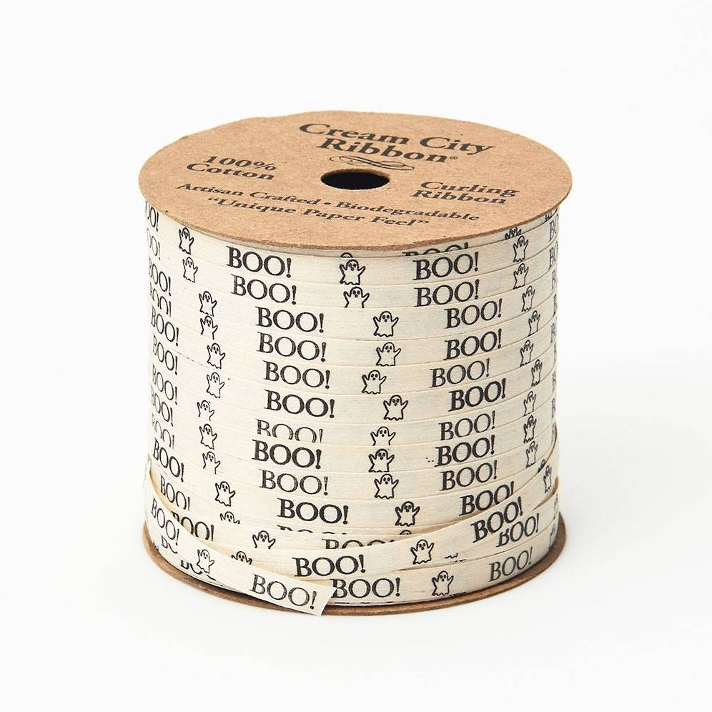 Boo Cotton Ribbon 3/16" 50 YD