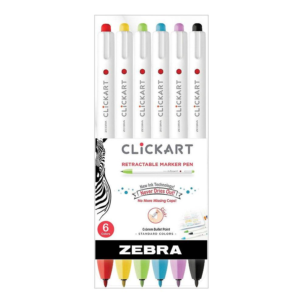 ClickArt Retractable Marker Pens